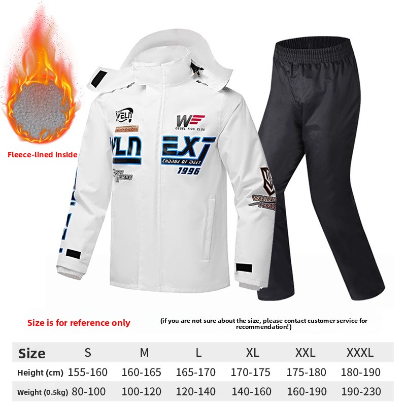 Motorcycle Gear White - Chubasquero para motocicleta para hombre, traje