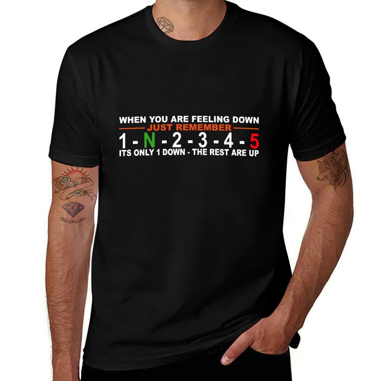 Motorcycle Gear Up Down - Camiseta informal de Halloween con diseño