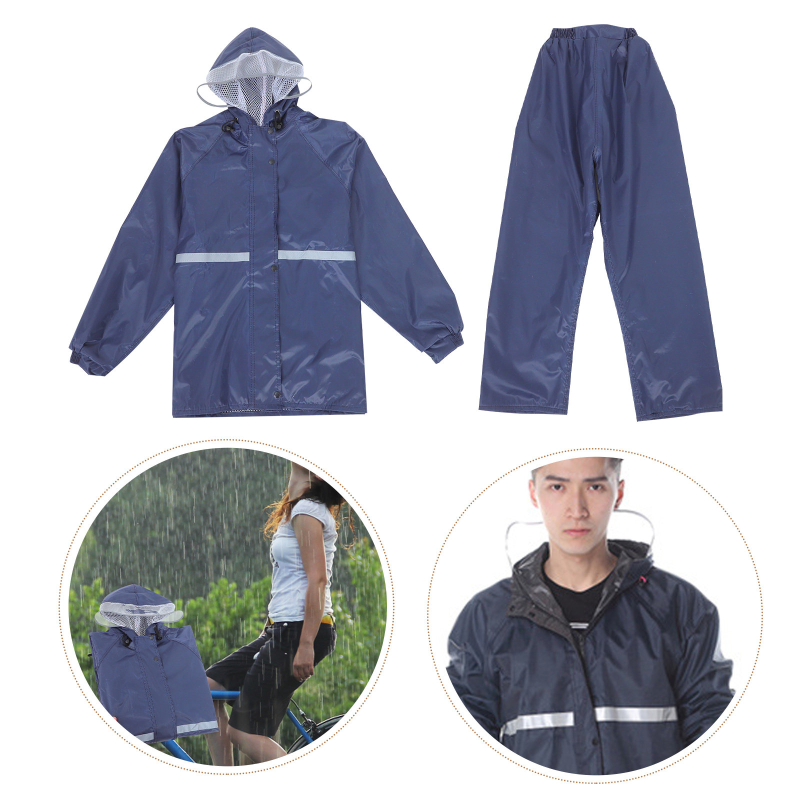 Traje Impermeable Reflectante  - Motorcycle Rain Suit reseña y precio