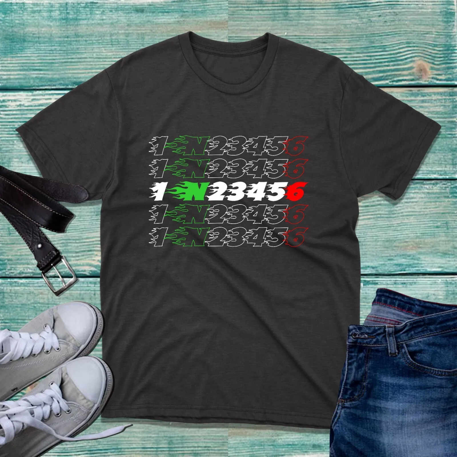 Camiseta Biker Gear Shift 1 N  - Motorcycle Gear Up Down reseña y precio