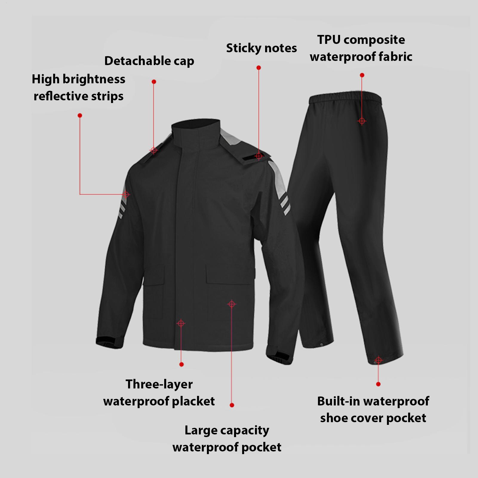 Trajes Impermeables para Hombr - Motorcycle Rain Suit reseña y precio
