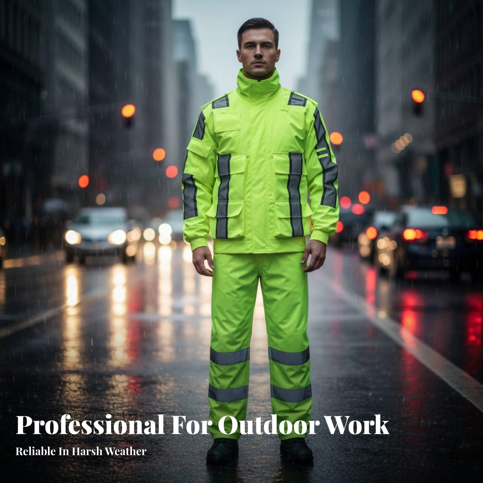 Traje Impermeable Reflectante  - Motorcycle Rain Suit reseña y precio