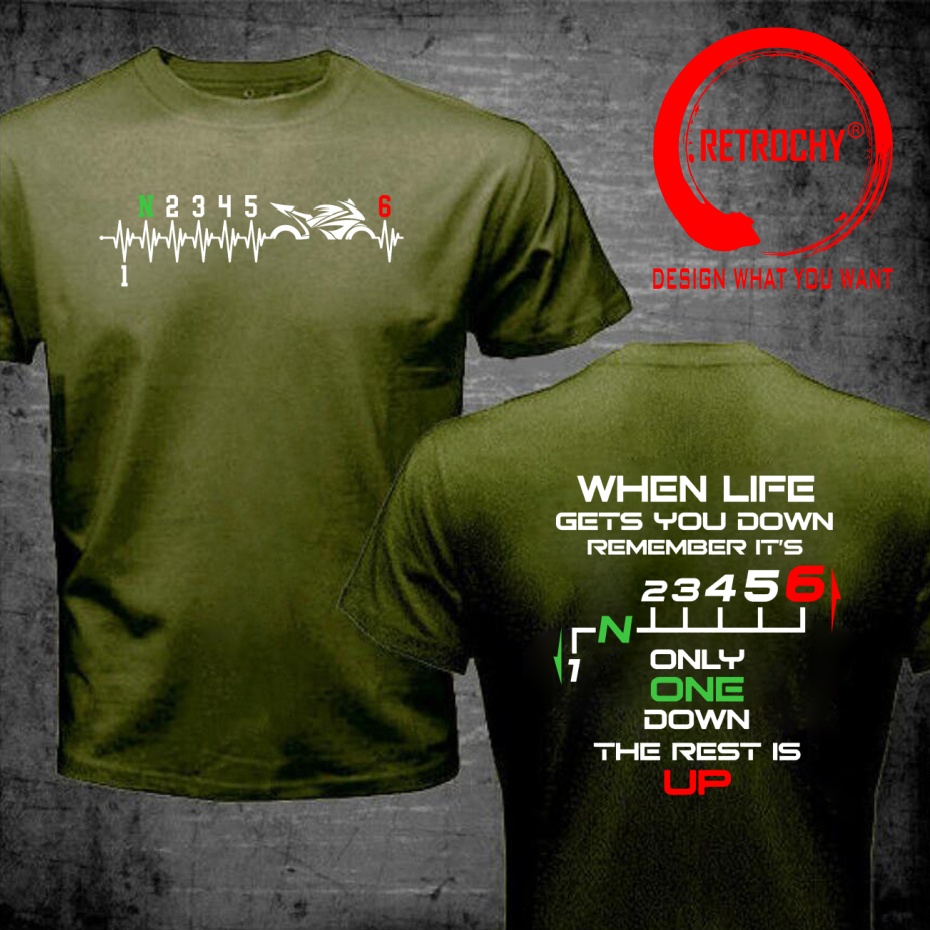 Camiseta de Motociclista con D - Motorcycle Gear Up Down reseña y precio