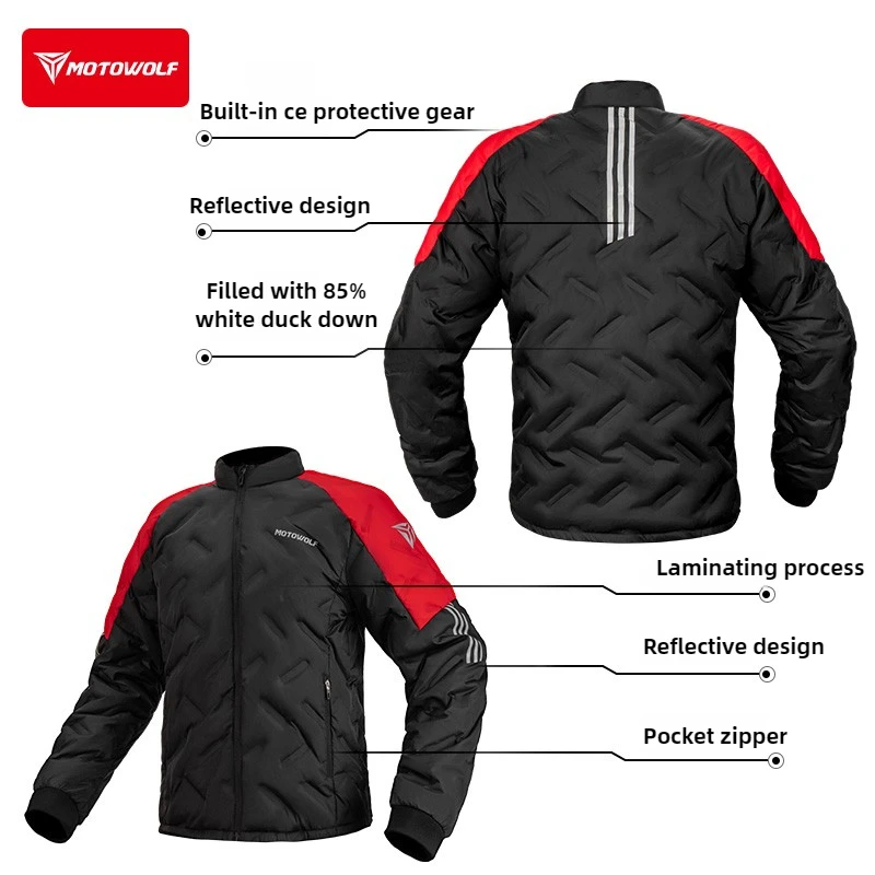 Chaqueta de plumón para motoci - Motorcycle Gear White reseña y precio
