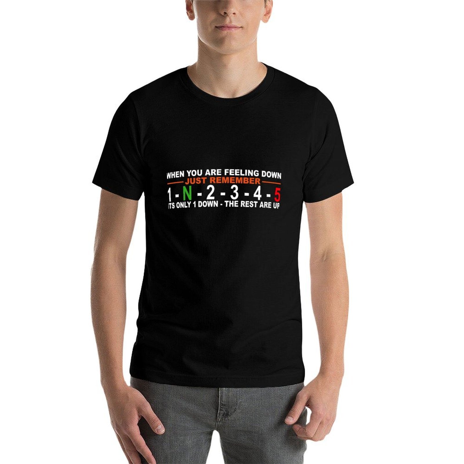Camiseta con estampado de camb - Motorcycle Gear Up Down reseña y precio