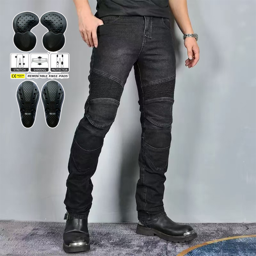 Nuevos pantalones negros y gri - Motorcycle Gear Jeans reseña y precio