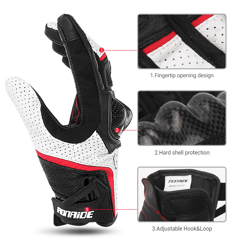 Guantes de cuero para motocicl - Motorcycle Gear Clearance reseña y precio