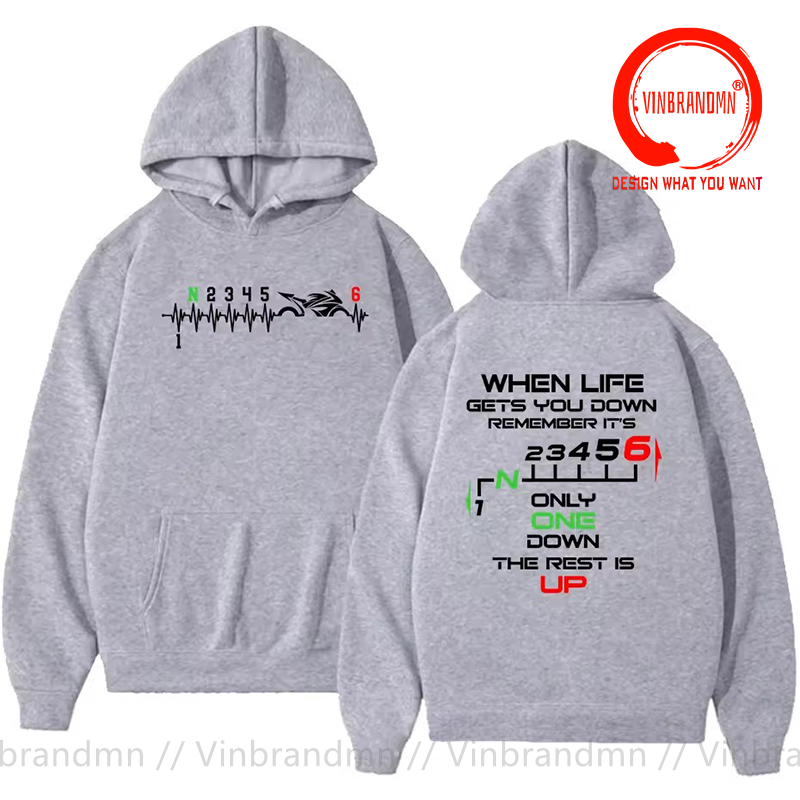 1N23456 Sudadera con capucha d - Motorcycle Gear Up Down reseña y precio